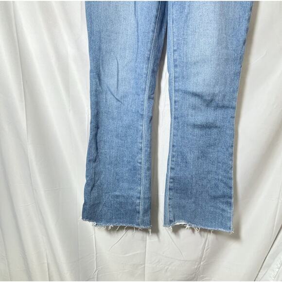 PAIGE Claudine High Waist Flare Jeans Darling wSiesta Hem Frayed Hem Size 28 - Picture 5 of 8